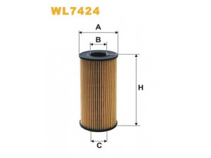 WIX FILTERS WL7424 alyvos filtras 
 Filtrai -> Alyvos filtras
1520900Q0A, 4431215, 15 20 945 43R