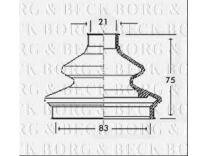 BORG & BECK BCB2333 gofruotoji membrana, kardaninis velenas 
 Ratų pavara -> Gofruotoji membrana