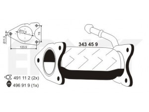 ERNST 343459 lanksti žarna, išmetimo sistema 
 Išmetimo sistema -> Išmetimo vamzdžiai
1 139 650, 1 465 035