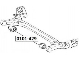 ASVA 0101-429 valdymo svirties/išilginių svirčių įvorė 
 Ašies montavimas/vairavimo mechanizmas/ratai -> Valdymo svirtis/pasukamosios svirties sujungimas -> Montavimas/sutvirtinimas
48725-32280