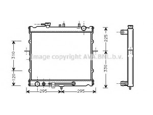 AVA QUALITY COOLING KAA2023 radiatorius, variklio aušinimas 
 Aušinimo sistema -> Radiatorius/alyvos aušintuvas -> Radiatorius/dalys
0K02215200, OK01515200A, OK02215200