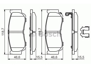 BOSCH 0 986 494 628 stabdžių trinkelių rinkinys, diskinis stabdys 
 Techninės priežiūros dalys -> Papildomas remontas
58302 2BA20, 58302-4AA00, 58302 4AA00