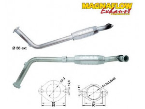 MAGNAFLOW 85844 katalizatoriaus keitiklis 
 Išmetimo sistema -> Katalizatoriaus keitiklis
5854416, 858031, 858152