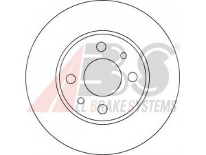 A.B.S. 15857 stabdžių diskas 
 Stabdžių sistema -> Diskinis stabdys -> Stabdžių diskas
60576335, 60800345, 60805117, 60811879
