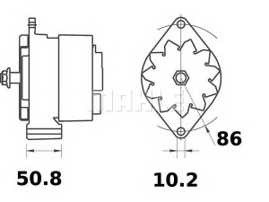 MAHLE ORIGINAL MG 233 kintamosios srovės generatorius 
 Elektros įranga -> Kint. sr. generatorius/dalys -> Kintamosios srovės generatorius
142 000 090 1951, 162 000 090 2951
