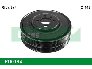 LUCAS ENGINE DRIVE LPD0194 skriemulys, alkūninis velenas 
 Diržinė pavara -> Dirželio skriemulys
058105251E, 058105251E, 80001117