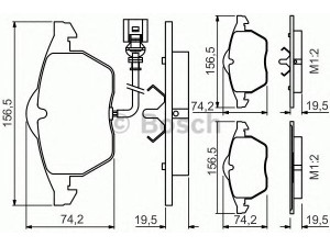 BOSCH 0 986 495 249 stabdžių trinkelių rinkinys, diskinis stabdys 
 Techninės priežiūros dalys -> Papildomas remontas
1J0 698 151 K, 1J0 698 151 M, 8N0 698 151 A