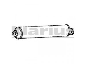 KLARIUS VW319Q vidurinis duslintuvas 
 Išmetimo sistema -> Duslintuvas
025251053H, 025251053M, 025251053H