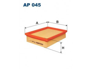 FILTRON AP045 oro filtras 
 Techninės priežiūros dalys -> Techninės priežiūros intervalai
1444L7, 6162293, 89FF9601AA