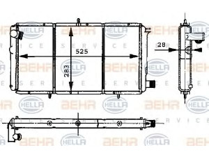 HELLA 8MK 376 715-401 radiatorius, variklio aušinimas 
 Aušinimo sistema -> Radiatorius/alyvos aušintuvas -> Radiatorius/dalys
1331.PY, 95 496 528, 95 496 528 80