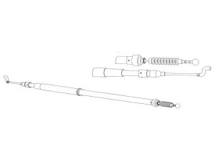 KAWE VW02192 trosas, stovėjimo stabdys 
 Stabdžių sistema -> Valdymo svirtys/trosai
7D0609701A, 7D0609701B, 7D0609701D