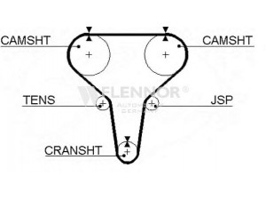 FLENNOR 4154V paskirstymo diržas 
 Techninės priežiūros dalys -> Papildomas remontas
B660-12-205A, B660-12-205B, B660-12-205C