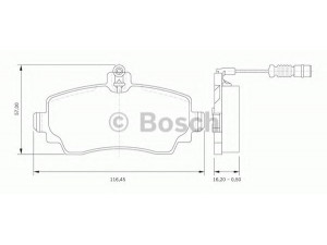 BOSCH 0 986 BB0 117 stabdžių trinkelių rinkinys, diskinis stabdys 
 Techninės priežiūros dalys -> Papildomas remontas
168 420 05 20, A 168 420 05 20