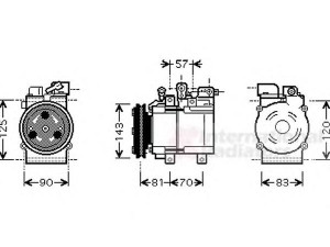 VAN WEZEL 8200K139 kompresorius, oro kondicionierius 
 Oro kondicionavimas -> Kompresorius/dalys
97701-4A300, 977014A300