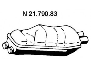 EBERSPÄCHER 21.790.83 galinis duslintuvas 
 Išmetimo sistema -> Duslintuvas
18 12 9 068 552