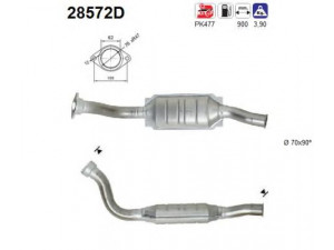 AS 28572D katalizatoriaus keitiklis 
 Išmetimo sistema -> Katalizatoriaus keitiklis
1484975080, 1705EQ, 9800523780