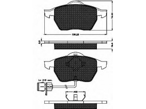 BSF 10338 stabdžių trinkelių rinkinys, diskinis stabdys 
 Techninės priežiūros dalys -> Papildomas remontas
4A0698151, 4B0698151, 4A0698151C