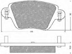 BSF 10724 stabdžių trinkelių rinkinys, diskinis stabdys 
 Techninės priežiūros dalys -> Papildomas remontas
1121895, 1130120, 1152316, 1204845