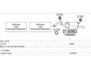 MTS C370236010809 išmetimo sistema 
 Išmetimo sistema -> Išmetimo sistema, visa