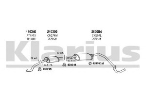 KLARIUS 330388E išmetimo sistema 
 Išmetimo sistema -> Išmetimo sistema, visa