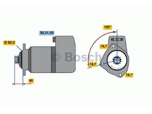 BOSCH 0 986 011 430 starteris 
 Elektros įranga -> Starterio sistema -> Starteris
163394