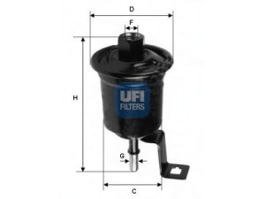 UFI 31.711.00 kuro filtras 
 Techninės priežiūros dalys -> Papildomas remontas
23300-74310
