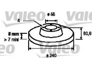 VALEO 186897 stabdžių diskas 
 Stabdžių sistema -> Diskinis stabdys -> Stabdžių diskas
7701207823
