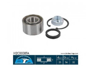 BTA H2C003BTA rato guolio komplektas 
 Ašies montavimas/vairavimo mechanizmas/ratai -> Rato stebulė/montavimas -> Rato guolis
3350.19, 95654077, 3350.19