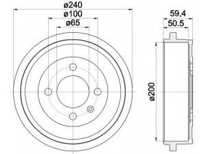 HELLA PAGID 8DT 355 301-571 stabdžių būgnas 
 Stabdžių sistema -> Būgninis stabdys -> Stabdžių būgnas
1S0609617, 6X0609617A, 1S0609617