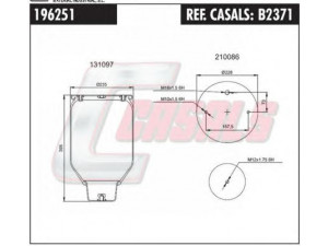 CASALS B2371 dėklas, pneumatinė pakaba