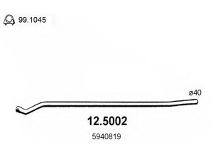ASSO 12.5002 išleidimo kolektorius 
 Išmetimo sistema -> Išmetimo vamzdžiai
5940819