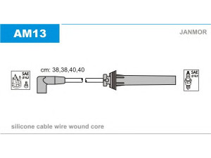 JANMOR AM13 uždegimo laido komplektas 
 Kibirkšties / kaitinamasis uždegimas -> Uždegimo laidai/jungtys