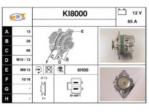 SNRA KI8000 kintamosios srovės generatorius 
 Elektros įranga -> Kint. sr. generatorius/dalys -> Kintamosios srovės generatorius
B36618300, A2T34477, A2T35177, A2T35277