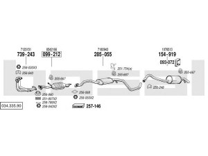 BOSAL 034.335.90 išmetimo sistema 
 Išmetimo sistema -> Išmetimo sistema, visa