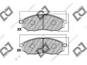 DJ PARTS BP1410 stabdžių trinkelių rinkinys, diskinis stabdys 
 Techninės priežiūros dalys -> Papildomas remontas
41060-0V790, 41060-EB325, 410600V790