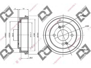 DJ PARTS BR1106 stabdžių būgnas 
 Stabdžių sistema -> Būgninis stabdys -> Stabdžių būgnas
58411-07000, 5841107000