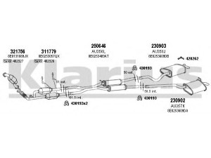 KLARIUS 940534E išmetimo sistema 
 Išmetimo sistema -> Išmetimo sistema, visa