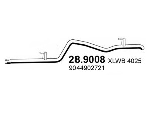 ASSO 28.9008 išleidimo kolektorius 
 Išmetimo sistema -> Išmetimo vamzdžiai
9044901121, 9044902721