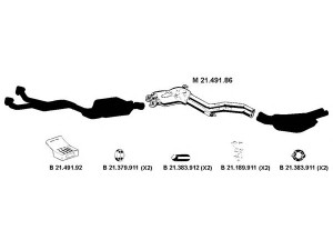 EBERSPÄCHER 212123 išmetimo sistema 
 Išmetimo sistema -> Išmetimo sistema, visa