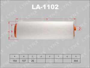 LYNXauto LA-1102 oro filtras 
 Techninės priežiūros dalys -> Techninės priežiūros intervalai
13 71 2 247 444, PHE000040