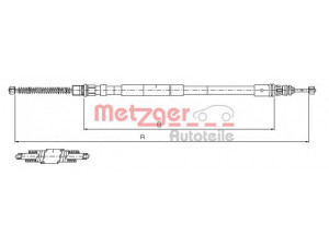 METZGER 11.6799 trosas, stovėjimo stabdys 
 Stabdžių sistema -> Valdymo svirtys/trosai
7700 307 721