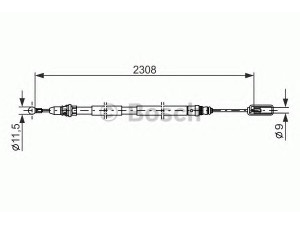 BOSCH 1 987 477 953 trosas, stovėjimo stabdys 
 Stabdžių sistema -> Valdymo svirtys/trosai
4745 Y6, 4745 Y7, 1400310180, 1400310280