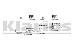 KLARIUS 570123E išmetimo sistema 
 Išmetimo sistema -> Išmetimo sistema, visa
