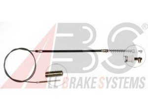 A.B.S. K10128 trosas, stovėjimo stabdys 
 Stabdžių sistema -> Valdymo svirtys/trosai
7671309
