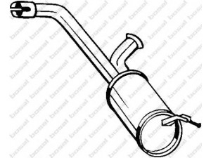 BOSAL 135-099 galinis duslintuvas 
 Išmetimo sistema -> Duslintuvas
1730.55, 96 618 45080, 1730.55