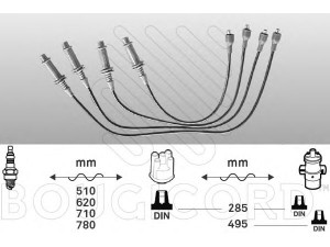 BOUGICORD 3545 uždegimo laido komplektas 
 Kibirkšties / kaitinamasis uždegimas -> Uždegimo laidai/jungtys
95493610, 95495976, 95496056, 95607323
