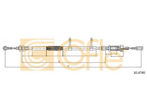 COFLE 10.4740 trosas, stovėjimo stabdys 
 Stabdžių sistema -> Valdymo svirtys/trosai
1341023080, 1359245080, 1370472080