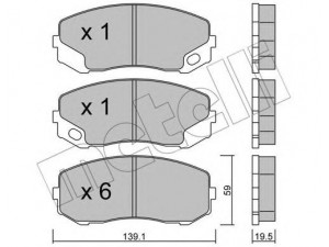 METELLI 22-0910-0 stabdžių trinkelių rinkinys, diskinis stabdys 
 Techninės priežiūros dalys -> Papildomas remontas
MK528944, MK528946, MK529909