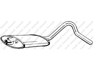 BOSAL 185-945 vidurinis duslintuvas 
 Išmetimo sistema -> Duslintuvas
8 52 202, 8 52 231, 90220043