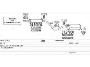 MTS C320076009060 išmetimo sistema 
 Išmetimo sistema -> Išmetimo sistema, visa